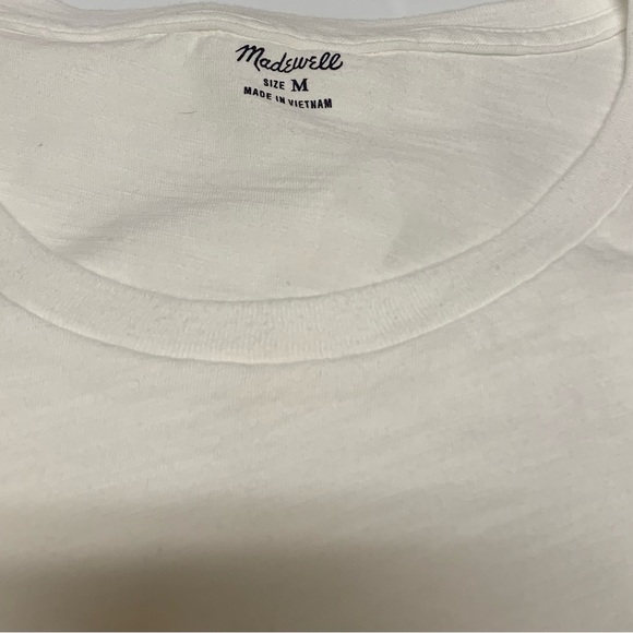 MADEWELL Whisper Cotton Crewneck Tee White Women’s Medium - Picture 7 of 7